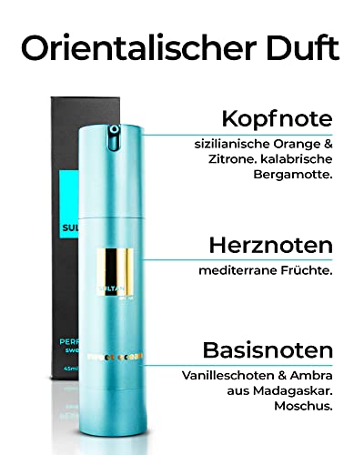 Sultan of Style Sweet Ocean Parfum Oil Herren | Frischer & Süßlicher Duft | 100% Alkoholfrei | Pflegende Ätherische Öle | Geschenke für Männe