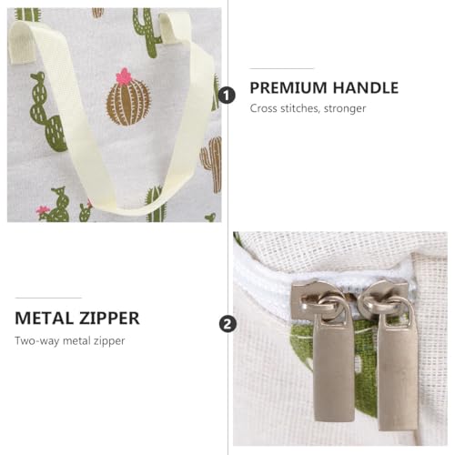 Bolsa de almacenamiento de lona grande y plegable para colchas y ropa 7