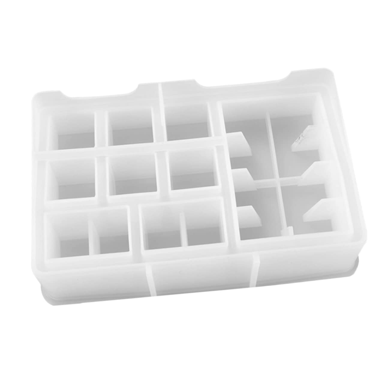 NUOBESTY 2piezas Molde De Silicona Diy Para Almacenamiento De Labiales Caja De Resina Multifuncional Herramientas De Manualidades Creativas Para Bricolaje y Personalizados