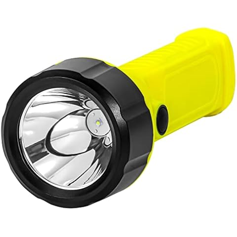 Yongkist Super Bright Handheld Flashlight Rechargeable Portable Light Explosion-Proof 3 Light Modes Searchlight Waterproof Tactical White Light Spotlight for Outdoor Cover