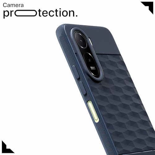 Image of Outlouders Back Cover for Mi Redmi A7 Pro /Poco C85x 5G | Full Camera Protection | TPU Soft Flexible Shockproof Bumper Case (Blue)