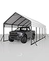 GarveeLife 13'x26'x11' Oversized Metal Carport, Steel Heavy Duty Car Ports for All-Weather, Tall Carport for Full-Size Pickup Trucks, Boats, and Tractors, N.W. 780 Lbs