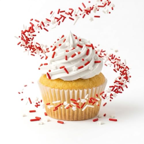 Image of Manvscakes Sprinkles- Edible Cake and Cupcake Sprinkles with Assorted Shapes and Sizes for Parties, Metallic Sprinkle Mix for Cookies, Ice Cream, Cake and Cupcake Decorating