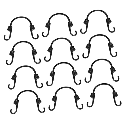 FRCOLOR 12pcs Heavy Duty Tie Down Straps with Hooks for Bike Racks Cars Camping and Travel Essentials Durable Weatherproof Design