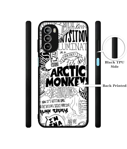 Image of Arctic Monkeys Pattern Design Premium 2D Printed Metal Back Case Cover for Motorola Moto G52 4G / Moto G82 5G