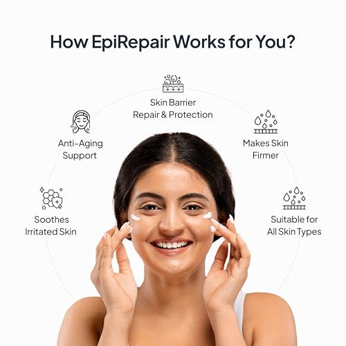 Miduty EpiRepair Night Cream- Skin Care Barrier Repair Cream | Infused with Peptides, Ceramides and Fermented Aloe Water | Skin Repairing Night Cream for Men and Women - 50gm