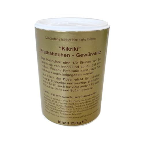 Foto von KIKRIKI Brathähnchengewürzsalz (Inhalt: 250g Streudose)