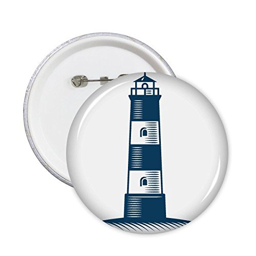 Badge bouton Phare de navigation bleu lot de 5 cadeaux pour passionné maritime