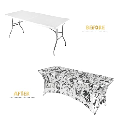Nappe de table extensible 1,8m en élasthanne lavable pour banquet - 5