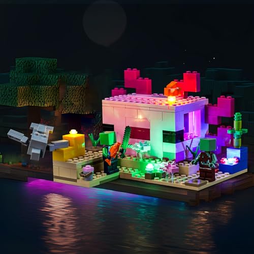 Brickshining LED Lighting Compatible with Lego The Axolotl House 21247, Light Kit Compatible with Lego 21247, Giving Light to Model, NOT Included The Model Set?Standard Version?