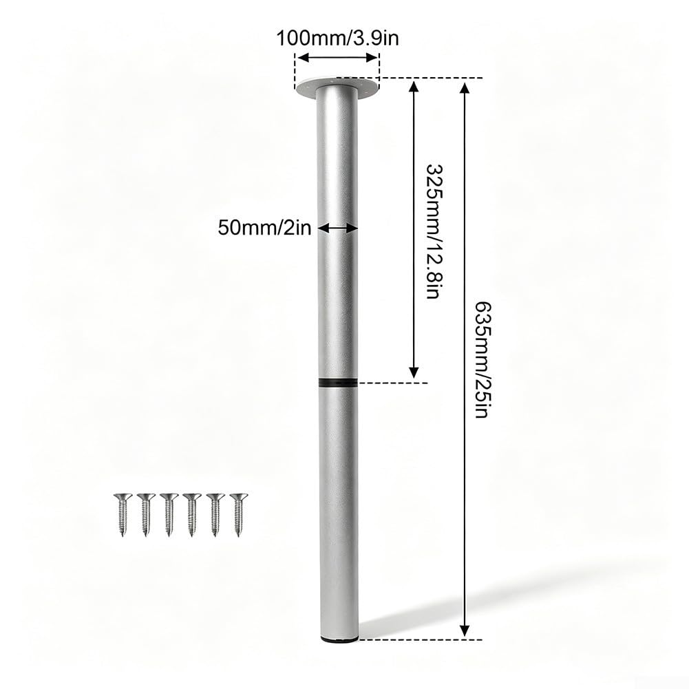 Aluminiumlegierung Tischbein Kit Korrosionsbeständig Silber(Table leg set)