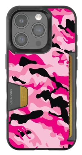 Smartish - Hot Pink Havoc - iPhone 15 Pro Wallet Case - Wallet Slayer Vol 1 [Slim + Protective] Credit Card Holder - Fits iPhone 15 Pro