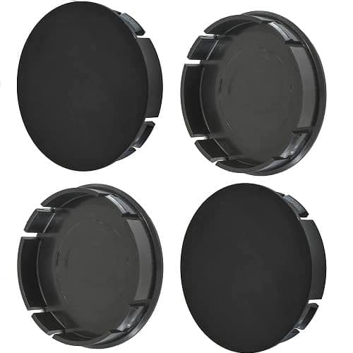 AUTOZOCO Embellecedor para Llantas tapacubo Universal 56 mm - tapabujes - tapon Central Rueda - Negro - 4 Unidades