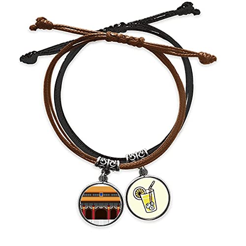 Bracelet tian'anmen china architecture en cuir fait main