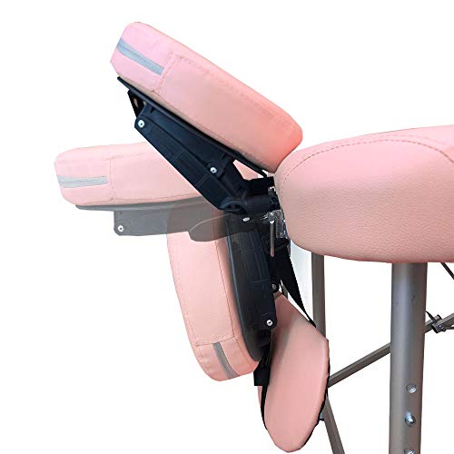 ANGEL USA 3-Section Aluminum 84"L Portable Massage Table Facial SPA Bed Tattoo w/Free Carry Case (Sakura Pink)