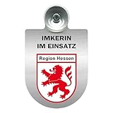 Alu-Dienstschild "Imkerin im Einsatz" Geschenk Verein (Hessen)