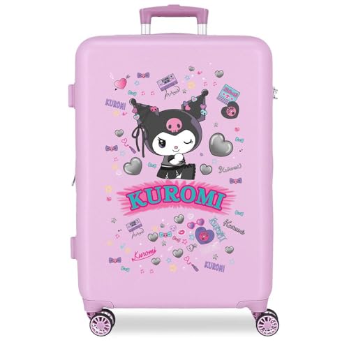 Imagen de Sanrio Kuromi Retro Pop Maleta Mediana Lila 46x65x23 cm Rígida ABS Cierre de combinación Lateral 56L 3