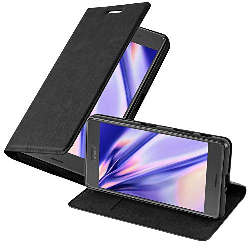 cadorabo Coque pour Sony Xperia X Performance en Noir Nuit - Housse Protection avec Fermoire Magnétique, Stand Horizontal et Fente Carte - Portefeuille Etui...