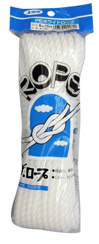 ユタカメイク PEホワイトロープ 6mm×10m A-79