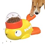 Dog Interactive Treat Dispenser Toy, Food Puzzle Slow Feeder (Yellow)