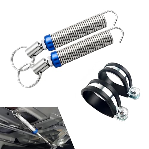Foelony 2 PCS Car Trunk Lid Springs, 5.9"-9.44" Carbon Alloy Steel Screw Adjustment Lifter, Trunk Strut Spring with 2 with Fixing Clips, Universal for 3-Box Sedans Without Hydraulic Trunk Supports
