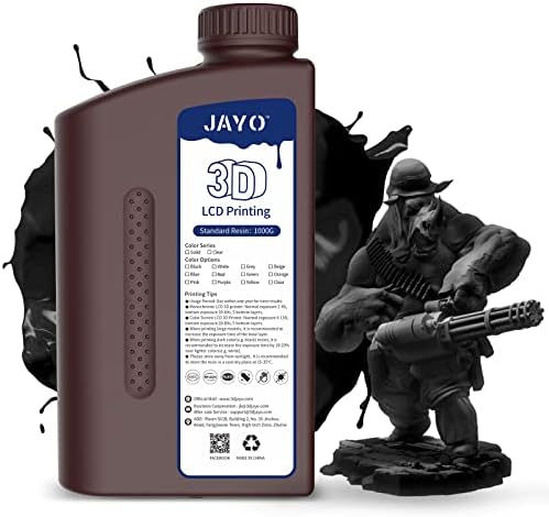 JAYO 3D Printer Resin 1000g Clear Red Standard 405nm Rapid UV Resin Fast-Curing Photopolymer Resin for 2K 4K 6K 8K LCD/DLP/SLA 3D Printer, Liquid 3D Printing Materials