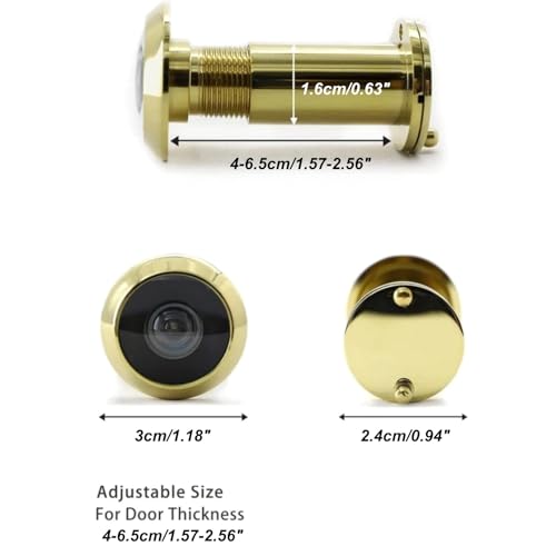 Mirilla de puerta de seguridad para el hogar de 220 grados con cubierta para puertas de 1.57" a 2.56" de grosor miniatura 7