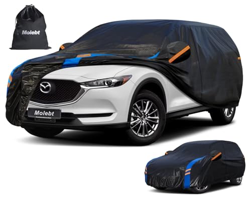 Image of Custom Fit SUV Car Cover for Mazda CX-5 CX5 CX-50 CX50 (2012-2026), Upgraded Waterproof All Weather Outdoor Auto Cover with Driver Door Zipper & Mirror Pockets, UV /Snow /Dust Protection
