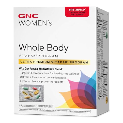 GNC Whole Body Vitapak Program, Ultra Premium, Proven Multivitamin Blend, 7 in 1 Formula, 30 Servings