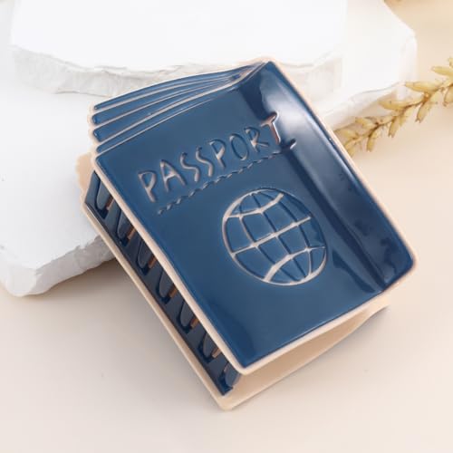 Passport Designs Hair Claw Clip, Novelty Blue Hair Clips for Women Gift