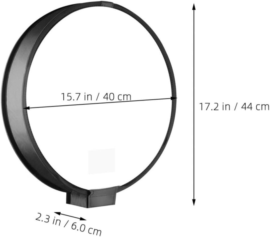 Portable 40cm Round Camera Flash Diffuser Reflective Polyester Fabric Black image 2