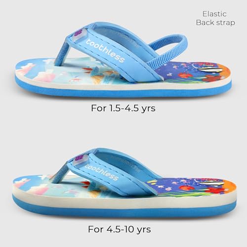 Image of toothless Kids Printed Flip Flop | Soft EVA Sole | Anti-Slip | Comfortable Wear | Lightweight | Durable | Summer Footwear for Boys & Girls | Casual Slippers