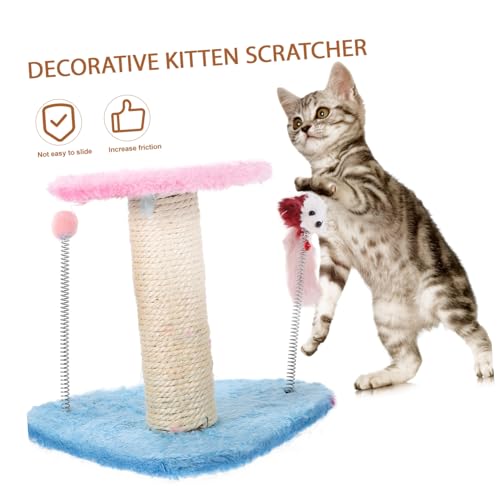Torre de rascador para gatos con juguete interactivo miniatura 5