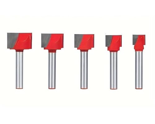 Set da 5 punte for fresa con finitura a filo con gambo da 6 mm for la lavorazione del legno, l'intaglio, la fresatura del controsoffitto e la finitura del bordo del tavolo.