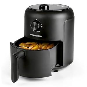 GOURMETmaxx Heißluftfritteuse | 2,3L Airfryer mit Timer, Touchscreen | Fritteuse mit 8 Funktionen & 7 Programmen | Energiesparend frittieren, nahezu ohne Öl | Minibackofen – 1000 W