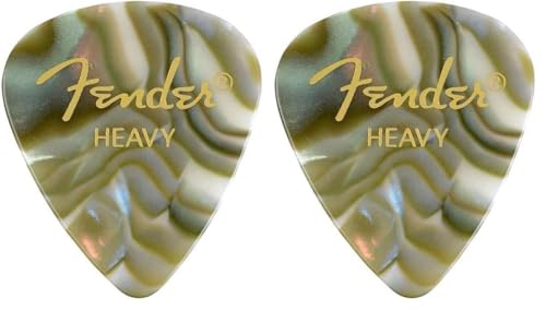 Image of Fender Premium Celluloid Guitar Picks 351 Shape, Abalone, Heavy, 24-Pack