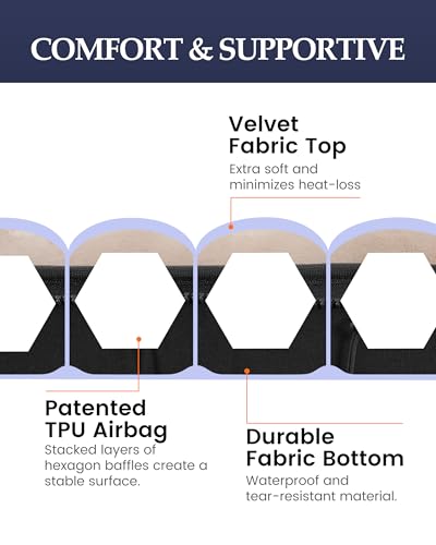 Image of Inflatable Camping Sleeping Pad, Portable Single Air Mattress - Brown | Soft Velvet Top, Lightweight, Travel Mattress, Cot Mattress, Car Camping Essentials, Glamping, Machine Washable