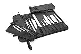 HENDI Messertasche, für 10 Messer und Zubehör, Etui, Zusätzliche Abdeckungen, kein direkten kontakt zueinander, die Messer sind nicht enthalten, 510x50x(H)170mm, Schwarz