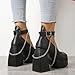 Ctreela Chunky Platform Mary Jane Shoes Goth Punk Ankle Pumps Shoes Fashion Lolita Oxfords Block Heel Dress Shoes for Women