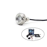 Jiawill 316L Stainless Steel Underwater 1/2' NPT 9 to 30V 27w Boat Drain Plug Light with Waterproof...