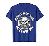 RomperGraphics Men's Support Your Local Outlaw 03 Black T-Shirt, Small