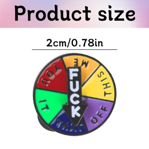 GroveEss Spinning Enamel Pin Badge,Fun Small Enamel Pin,Cute Wheel Pin Decoration Accessory for Clothes Bags Hats,Novelty Pin Badge Gifts for Kids Women Men