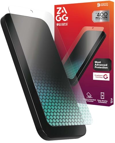 ZAGG Fusion XTR4 Samsung Galaxy S25 Screen Protector - Flexible Hybrid Protection with Graphene, Eyesafe Blue Light Filter, Anti-Reflective, Scratch Resistant, InvisibleShield, Easy Installation