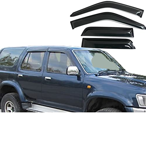 HOPUYESA Side Window Deflectors for Toyota Hilux Surf 1990-1995 Black Window Visors Sun Rain Guards Deflectors SUNZ