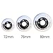 JHKJ 95A Inline Skate Wheels Replacement Wheels 72mm 76mm 80mm Polyurethane Replacement Wheel Without Bearings 8 Pack,80mm