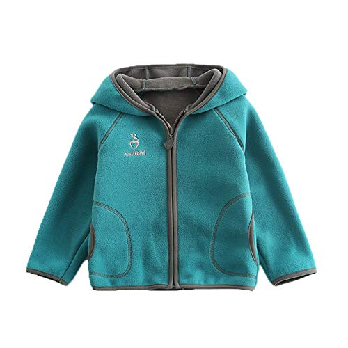 Feidoog Kids Polar Fleece Jacket Hooded Long Sleeve Coat Zip up Outerwear,Blue,2-3T Feidoog Kids Polar Fleece Jacket Hooded Long Sleeve Coat Zip up Outerwear,Blue,2-3T