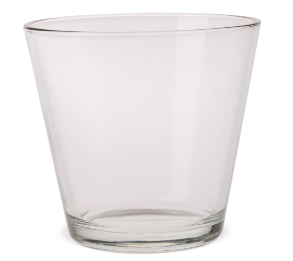 matches21 Glass Pot Glass Vase Conical Shape Flower Vase Planter Decorative Vase Glass Clear Pack of 1 Diameter 12 x 11 cm