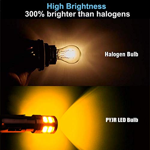 PYRJIN 1156 1156a Ba15s LED Amber Yellow Bulb, P21w 7506 1141 LED Bulb Amber, AC/DC 10-30V 7.2w, with Projector, 1000 Lumens, for Car, Motorcycle. (Pack of 2) by PYRJIN - Image 5