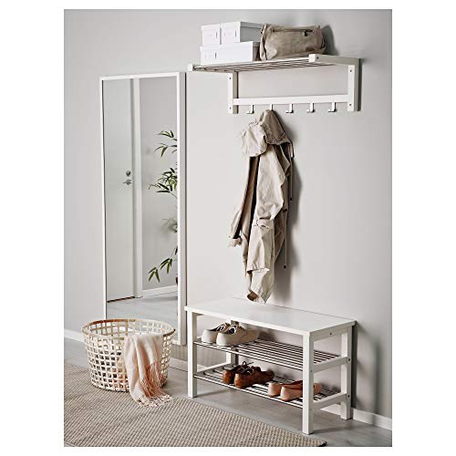 Banc de rangement chaussures MBI blanc assise confortable