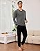 Bresdk Schlafanzug Herren Lang Baumwolle Bündchen Winter Pyjama Set für Männer Grau XL